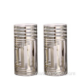 custom Gold Striped Cylinder Vases